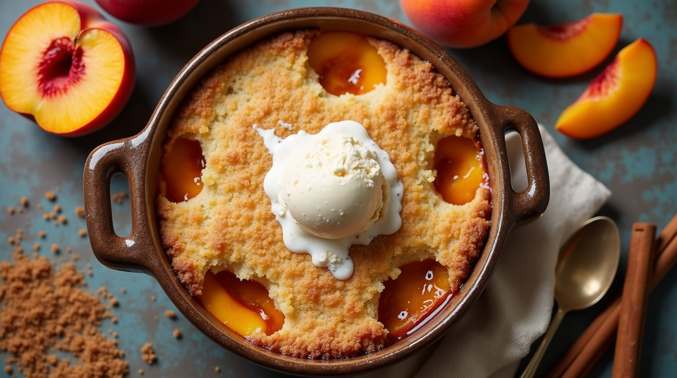 peach cobbler with cake mix and canned peaches