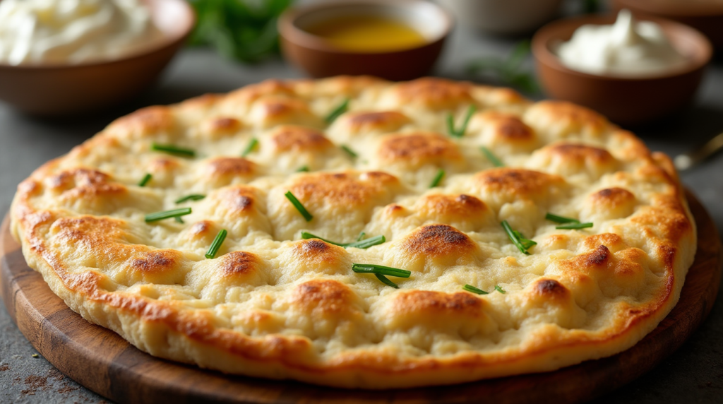 flatbread made from cottge cheese